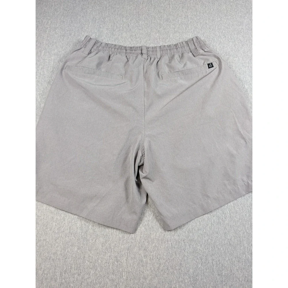 Swannies Golf Mens Gray Performance Elastic Waist Stretch Shorts Size Large
